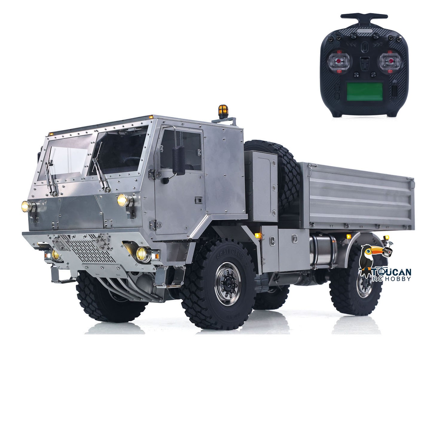 T815 3Speed 1/14 RC Off Road Military Truck Metal Body Remote Control 4X4 Transport Vehicle Flysky ST8 Radio Differential Locks