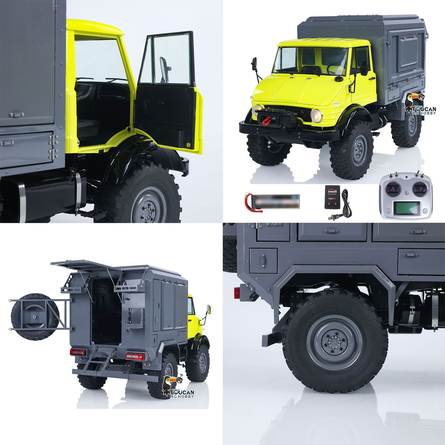 Metal LESU 1/10 4*4 RC Off-road Car RAVE-UM406 Electric Remote Control Recreational Vehicle 2Speed Gearbox Winch I6S Radio