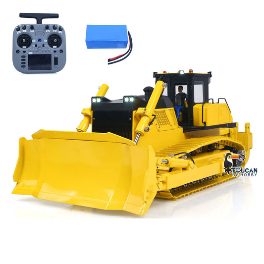 Metal 1/12 RC Hydraulic Bulldozer D155AX RTR Heavy Dozer Model 7 Way Valve 1.0L Oil Pump 5 Plows Radio Master TX15 Radio Battery