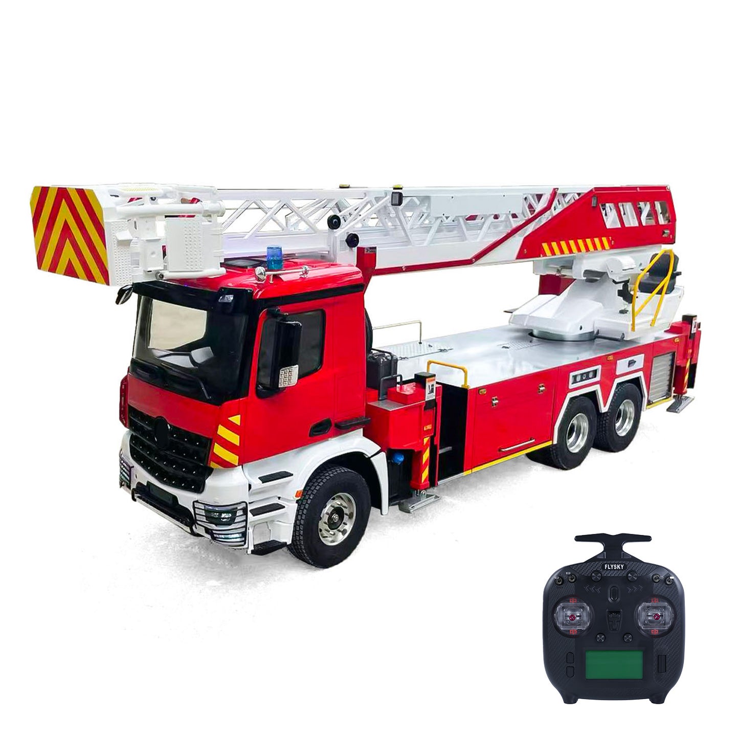 1/14 6x4 2Speed Gearbox Metal Chassis Remote Control Electric Lift Ladder Fire Truck RC Rescue Vehicle Model Sound System
