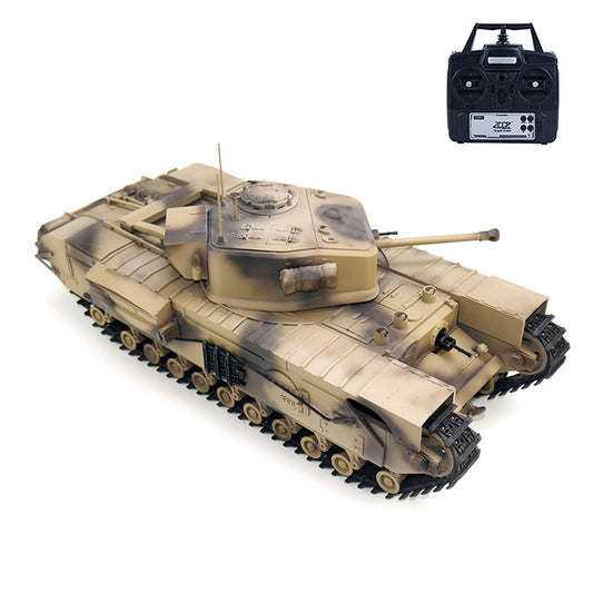 1/16 Military RC Battle Tank Churchill Mk.VII Metal Tracks Tongde Electric Tanks Light Sound Infrared Battle System Smoke Unit