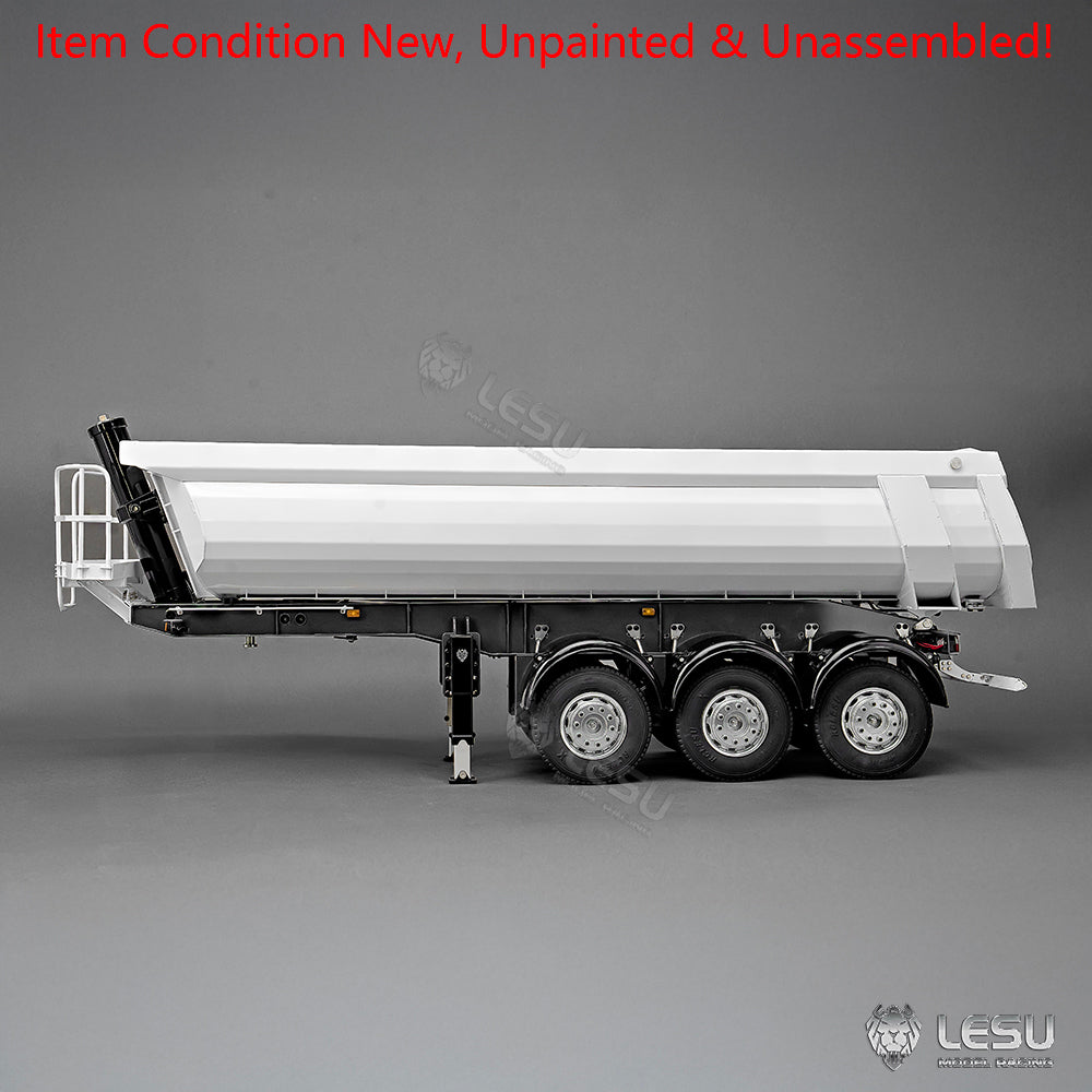 LESU 3Axles Metal 1/14 RC Hydraulic Dump Trailer for DIY TAMIYA Tractor Truck Radio Controlled Lorry Car Vehicle R620 R770S FH12