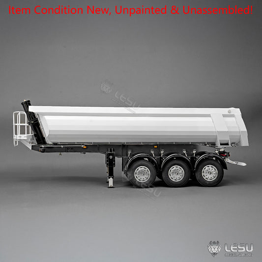 LESU 3Axles Metal 1/14 RC Hydraulic Dump Trailer for DIY TAMIYA Tractor Truck Radio Controlled Lorry Car Vehicle R620 R770S FH12