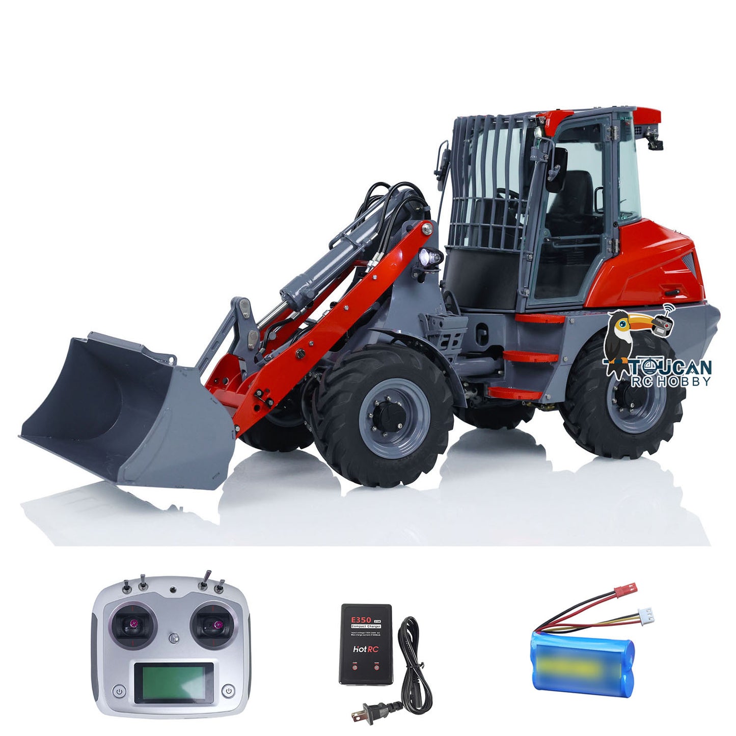 Customized LESU 1/14 AOUE-MCL8 Hydraulic RC Loader Remote Control Construction Vehicles Painted Assembled ESC Servo Motor