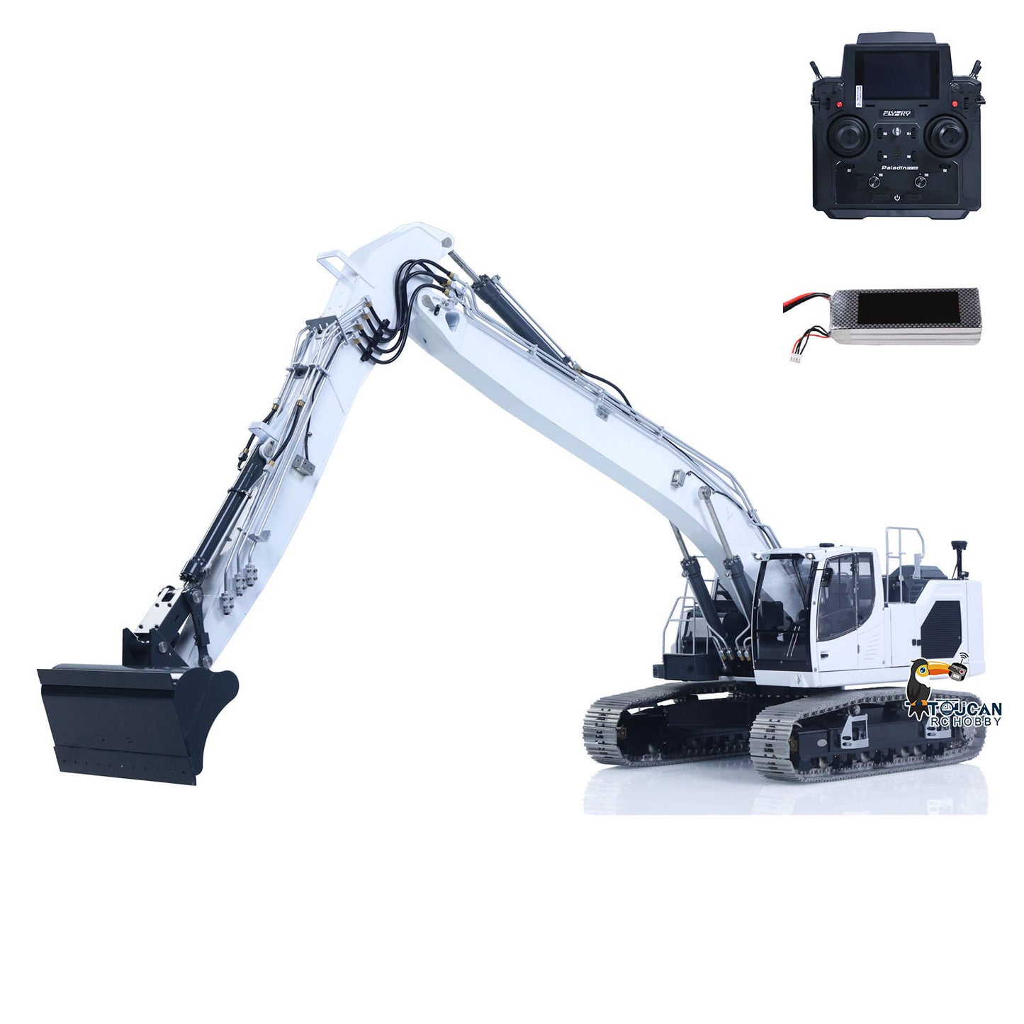 LESU 1/14 RC Hydraulic Excavator AOUE LR945 CNC Long-reach Digger RTR Radio Control Model Light 7CH Valve Paladin PL18EV LITE