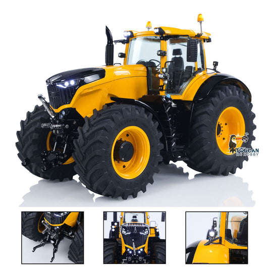 LESU 4x4 90% Metal Body 1/14 RC Hydraulic Tractor AOUE 1050 Radio Controlled Agricultural Vehicle Light Smoking Simulation Sound