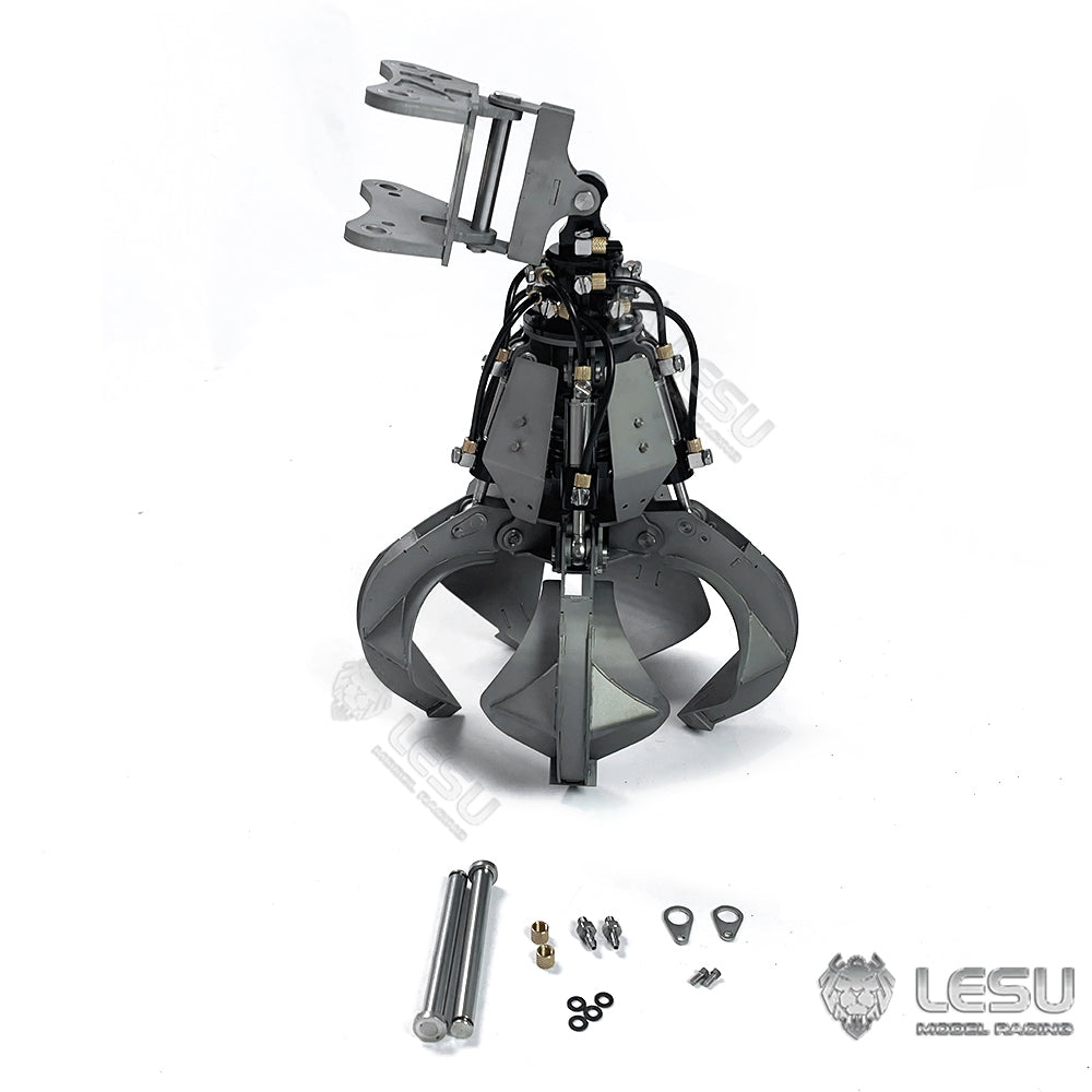 Metal LESU Hydraulic Peel Grab for 1/14 ET35 RC Excavators B0006 Remote Controlled Construction Vehicle DIY Models