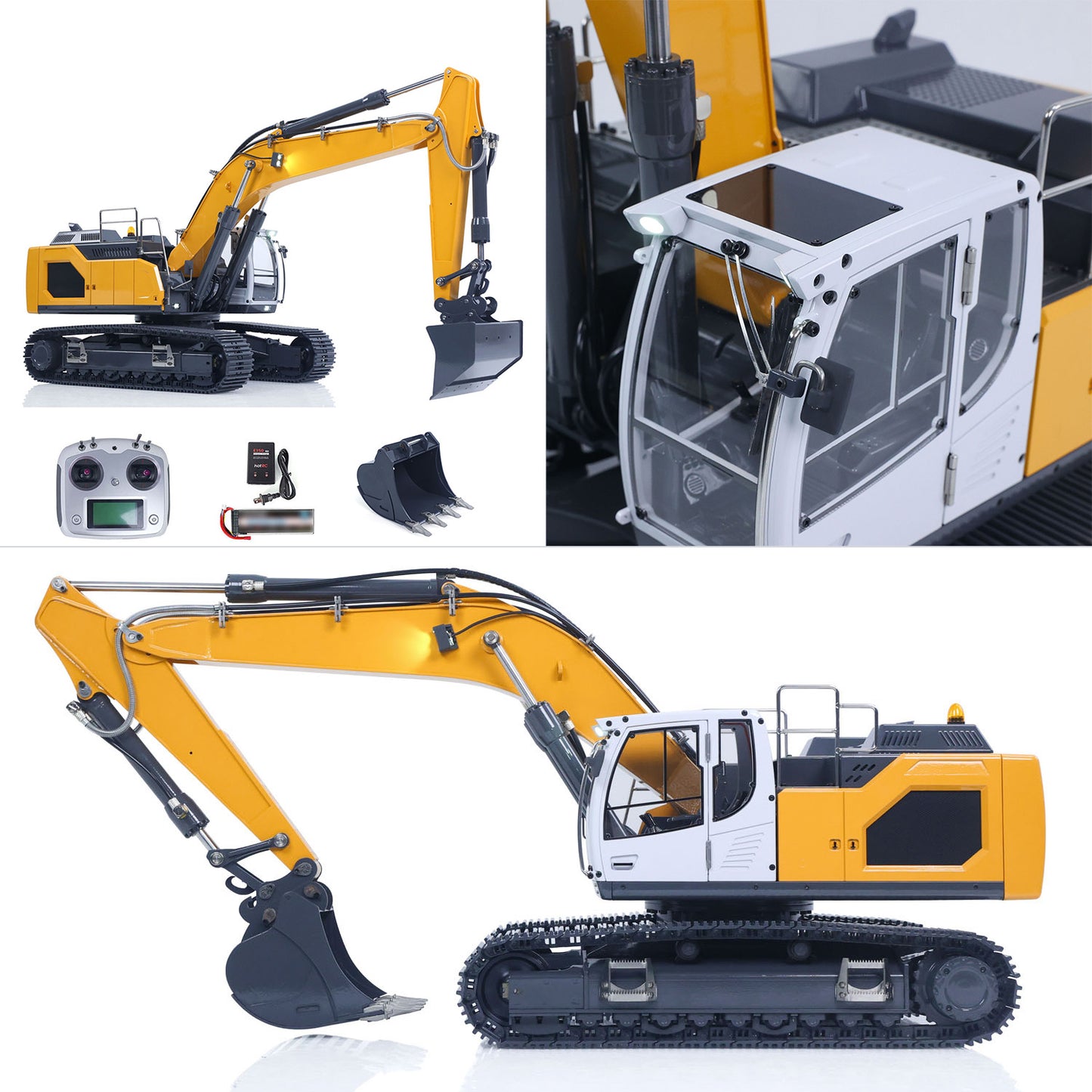 US STOCK 1/14 Hydraulic RC Excavator Ready to Run for 945 Remote Control Trucks