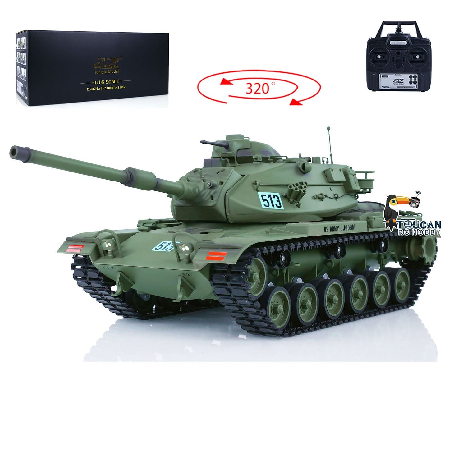 TD Model 1/16 RC Tank M60A3 USA Remote Control Battle Panzer Hobby Model Simulation Military Vehicle with Sound Smoke