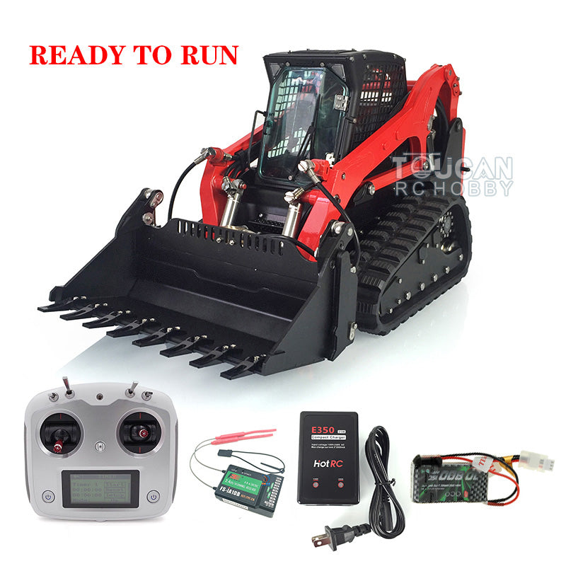 LESU 1/14 Aoue LT5 RC Hydraulic Skid-Steer Loader Remote Controlled Vehicle Electric Model I6S Radio Battery Model