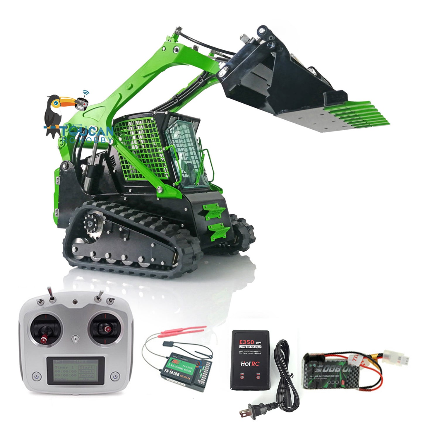 1/14 LESU Hydraulic RC Loader Aoue LT5 Tracked Skid-Steer Radio Control Truck Electric Hobby Model Light Sound RTR