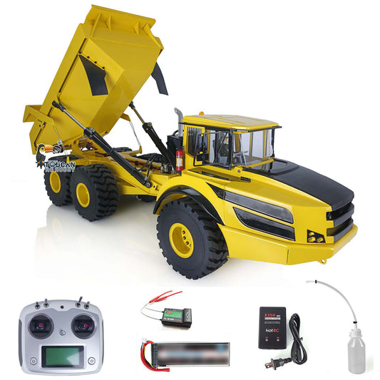 1/14 6*6 Metal Hydraulic Lifting RC A40G Articulated Truck Radio Control Dumper Tipper RTR Model Optional Color Flysky i6S ESC Motor