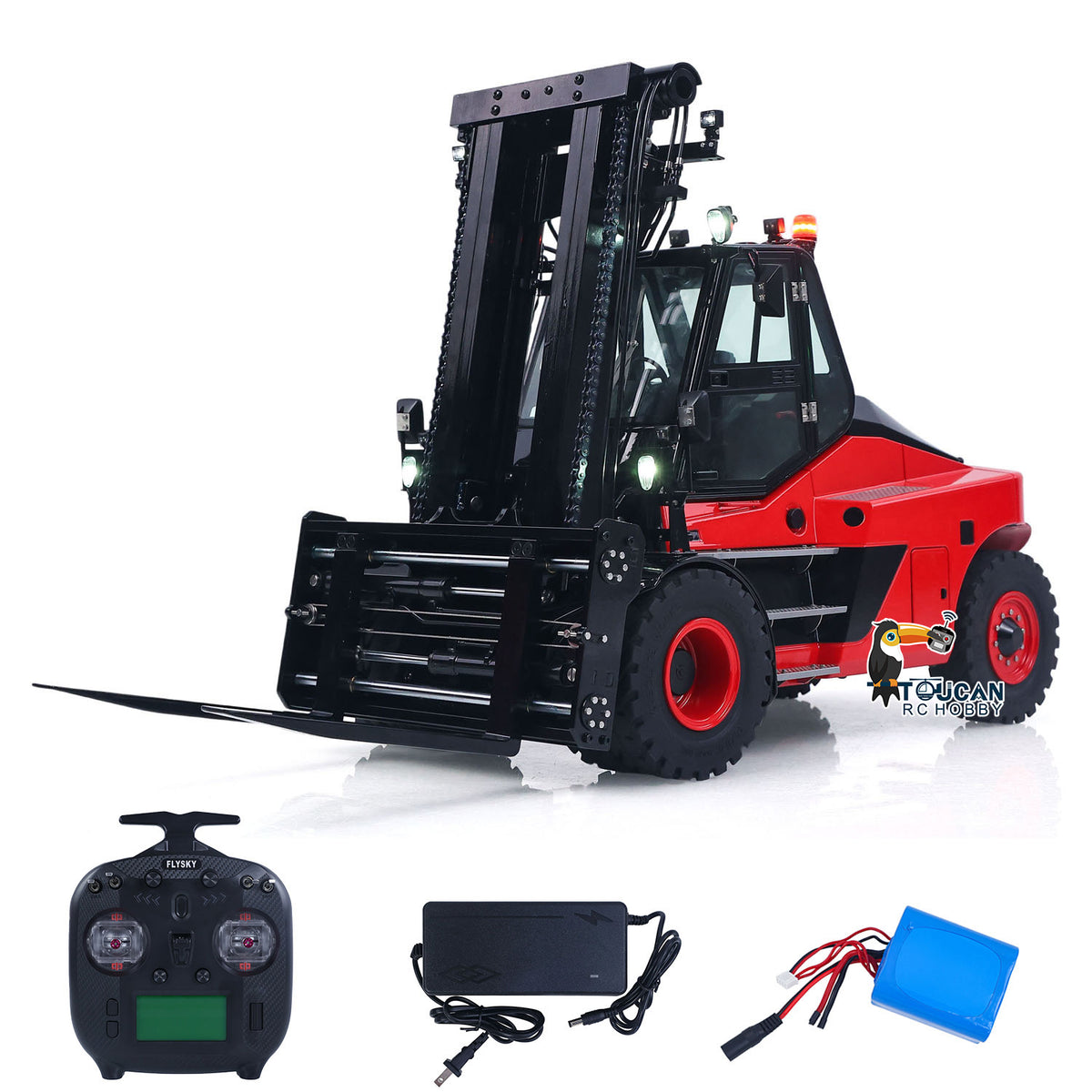 Fast Free Shipping for EU Kabolite K180-100 1/14 4X2 RWD Remote Control Hydraulic Forklift 3-Way Vavles RTR Flysky ST8 Radio Light System Sound Battery
