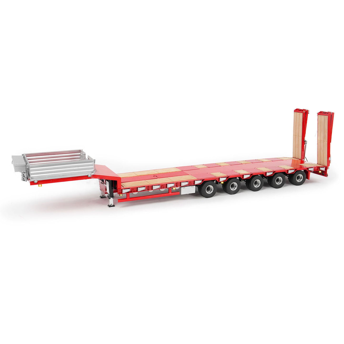 5 Axles Steering LESU 1/14 Metal Semi Trailer Hydraulic Lifting Tailboard Electric Support Legs for DIY RC Tractor Truck Model Painted Assembled
