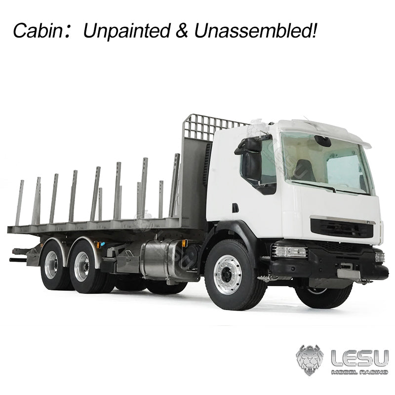 2Speed LESU 1/14 RC Flatbed Timber Truck VM FE Remote Control Lorry Car 6x4 Metal Chassis RWD Model Vehicle Light Sound Motor
