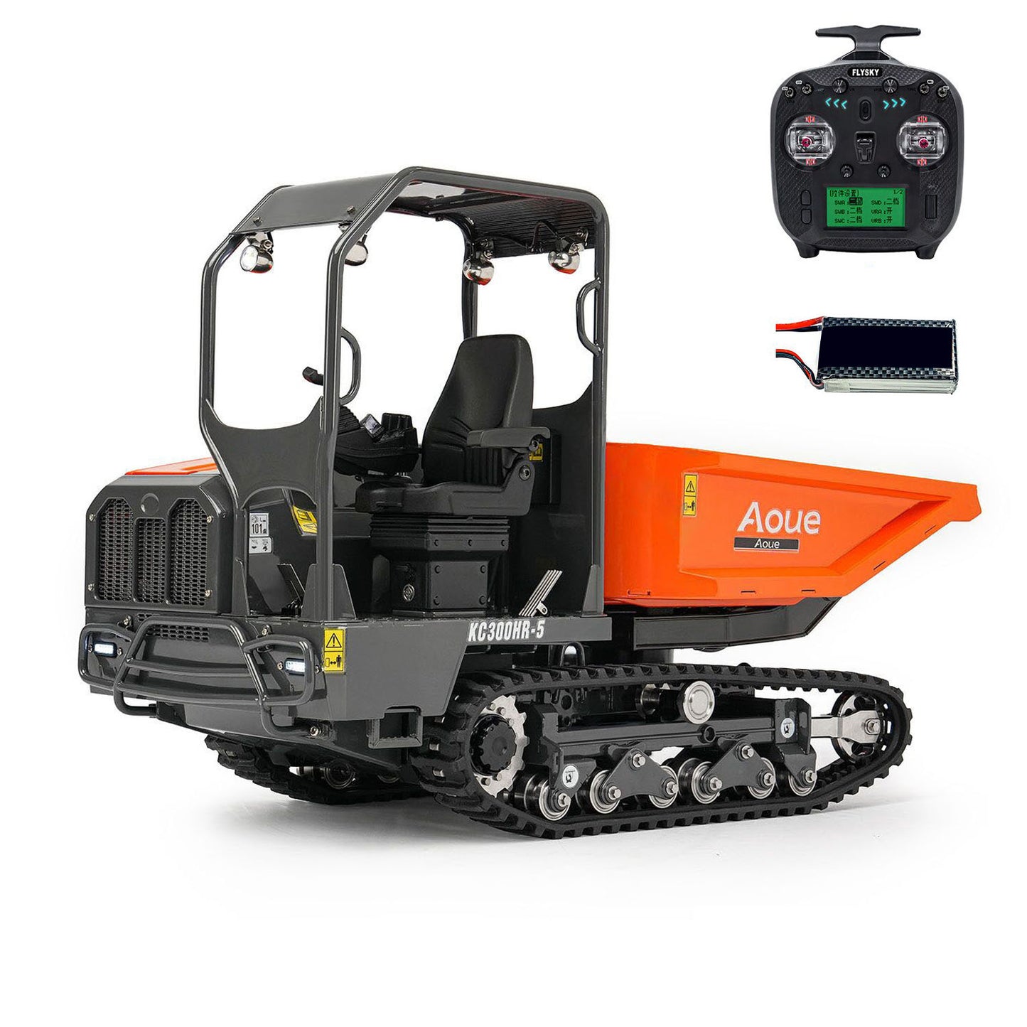 Metal LESU 1/14 Hydraulic Remote Control Tracked Dump Truck KC300HR-5 RC Dumper Model 180 Degree Rotation Openable Door Lights