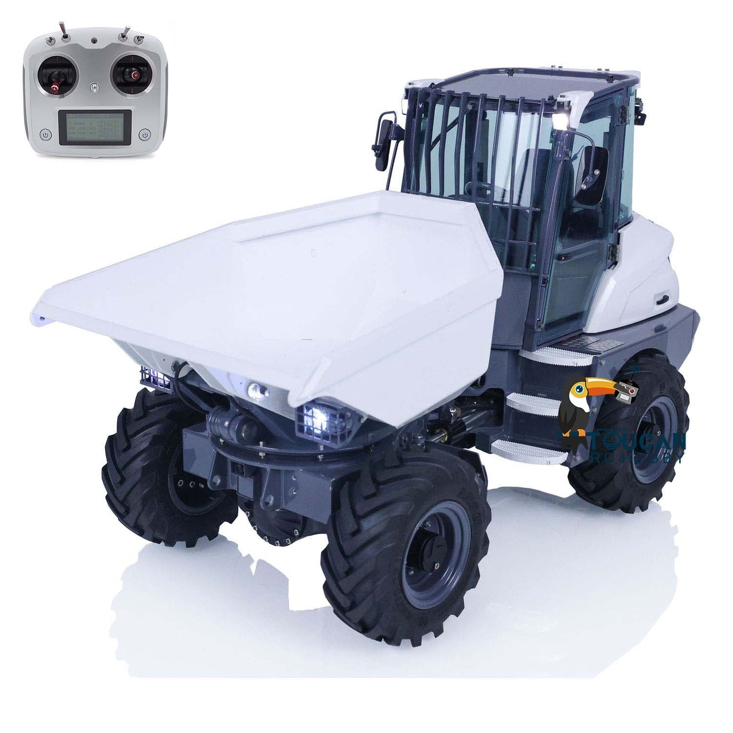 LESU 1/14 4X4 AOUE 6MDX Metal Articulated Remote Controlled Hydraulic Dumper Truck RC Tipper Car Painted ESC PNP Motor