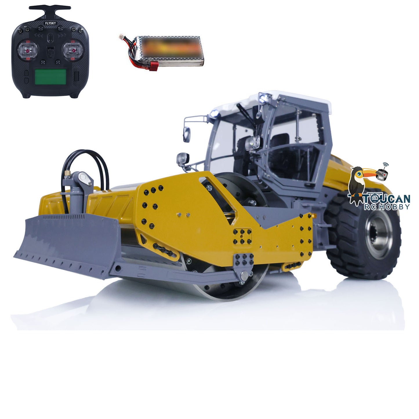 LESU RTR 1/14 RC Hydraulic Road Roller Metal Aoue-H13i Remote Control Car Model RTR Ready to Run Painted Vehicle FlySky ST8