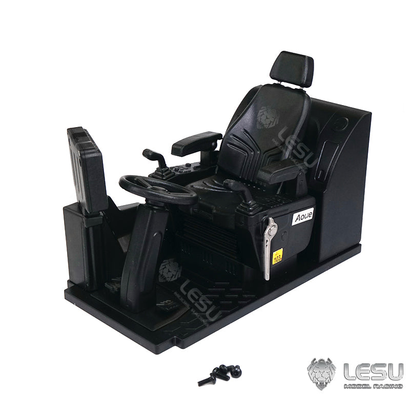 Cabin Decorative Seat Steering Wheel LESU 1/14 RC Hydraulic Wheeled Excavator