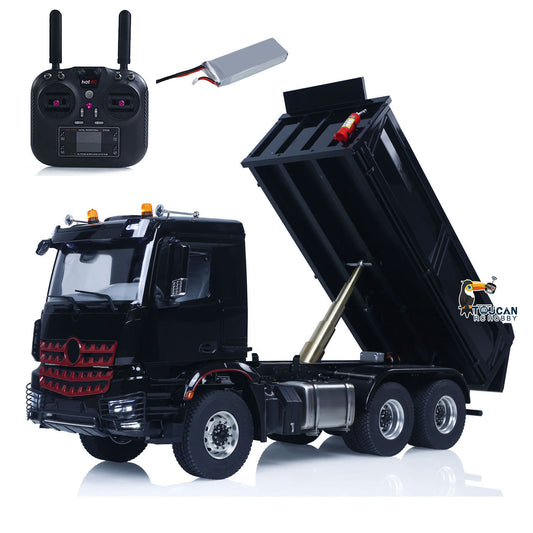 Fast Shipping 6X6 Metal Chassis 3348 RC Hydraulic Dumper 1/14 Radio Controlled Tipper NO Lock Light Sound Radio Battery Construction Truck RTR