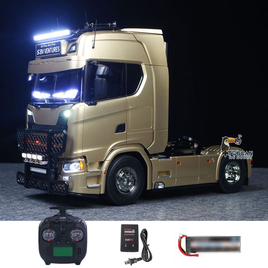 TOUCAN 1/14 Remote Control Tractor Truck 4X2 TAMIYA Chassis 56379 3Speed Gearbox Flowing Water Light Smoke Unit ST8 Radio RTR