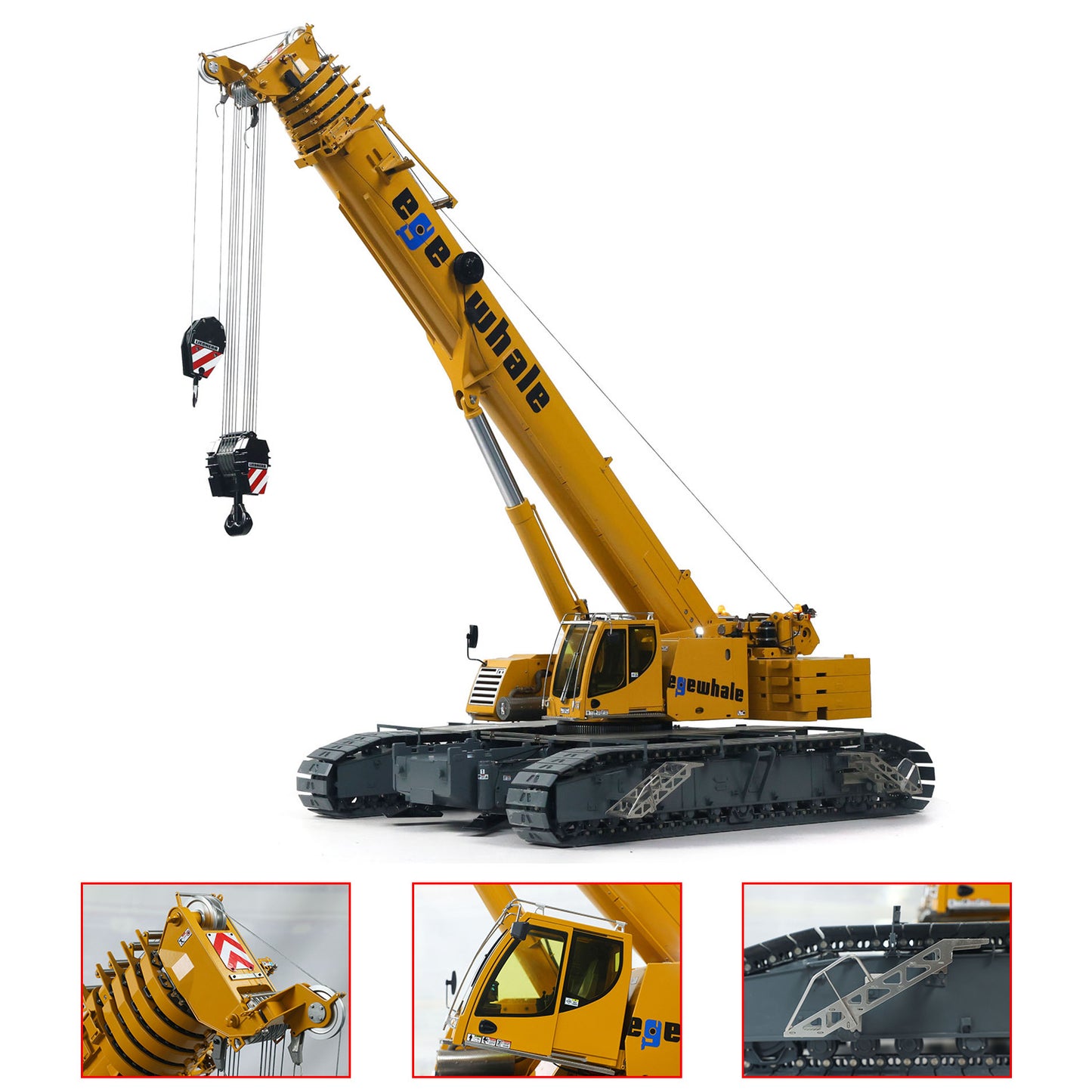 Pre-order Eyewhale New Product 1/14 All Terrain Remote Control Hydraulic Mobile Crane Truck D1220 6Axles Construction Vehicles Radio FlySky PL18EV