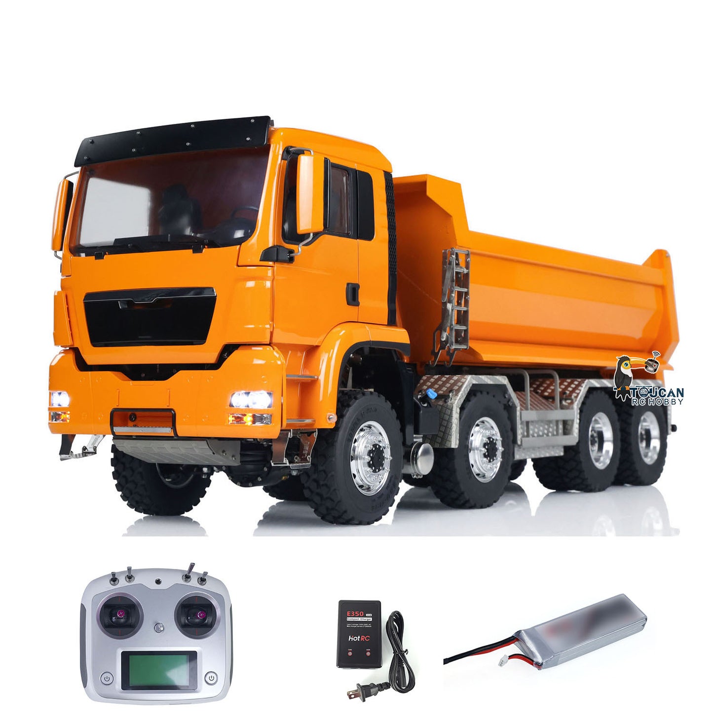 8x8 LESU 1/14 Hydraulic RC Dumper Truck RTR Remote Control Tipper Car Model