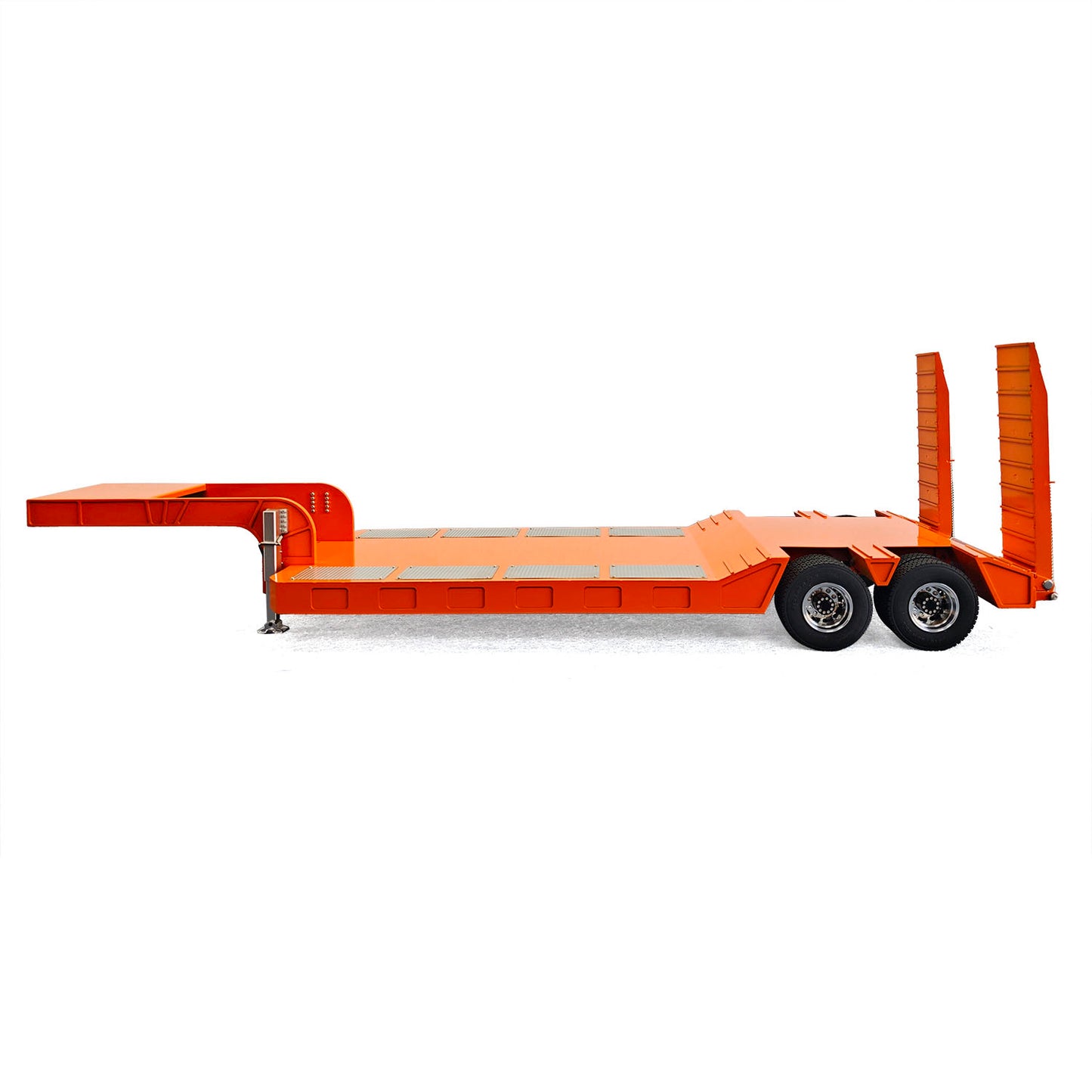 2 Axles Metal Semi Trailer Spring Support Legs Tail Plate for 1/14 DIY Remote Control Tractor Truck No Light