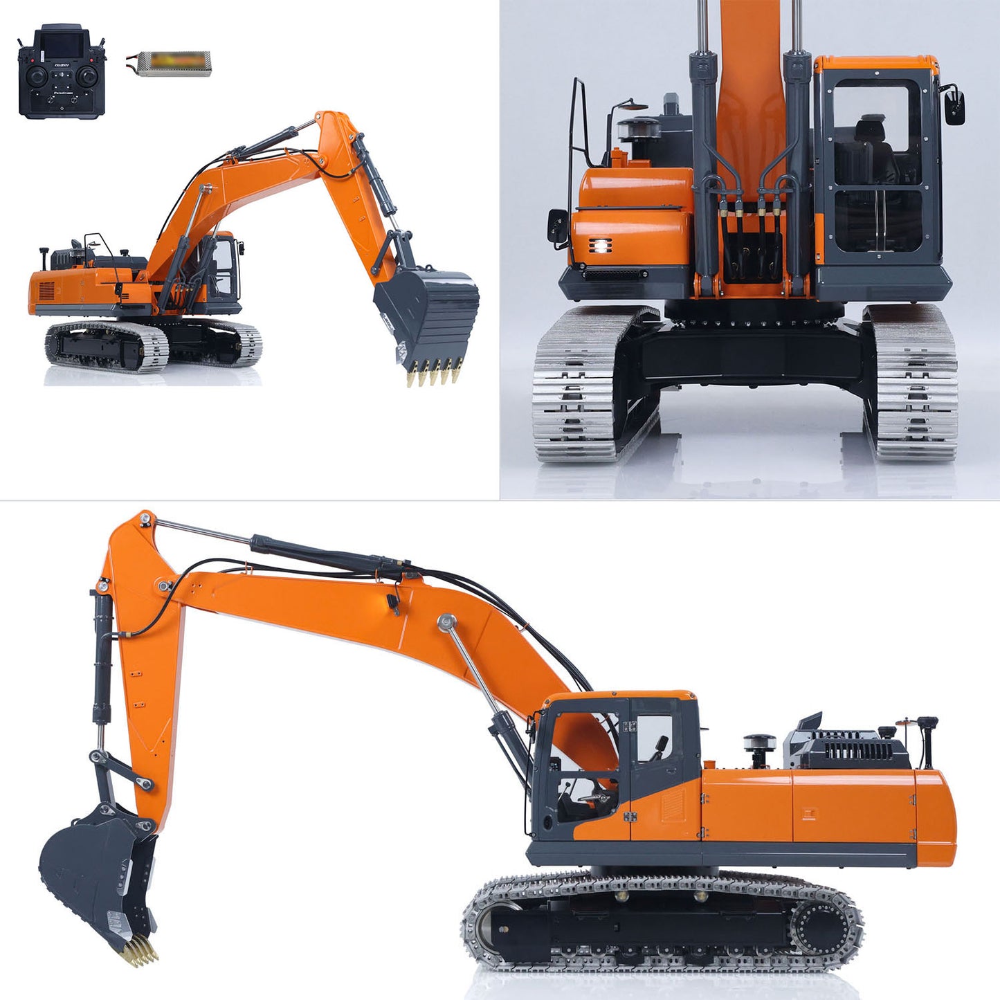 LESU Aoue DX350LC 1/14 Remote Control Digger Metal RC Hydraulic Excavator RTR Model 3CH Valve 4MPA Pump PL18EV Lite Battery Constraction Vehicle