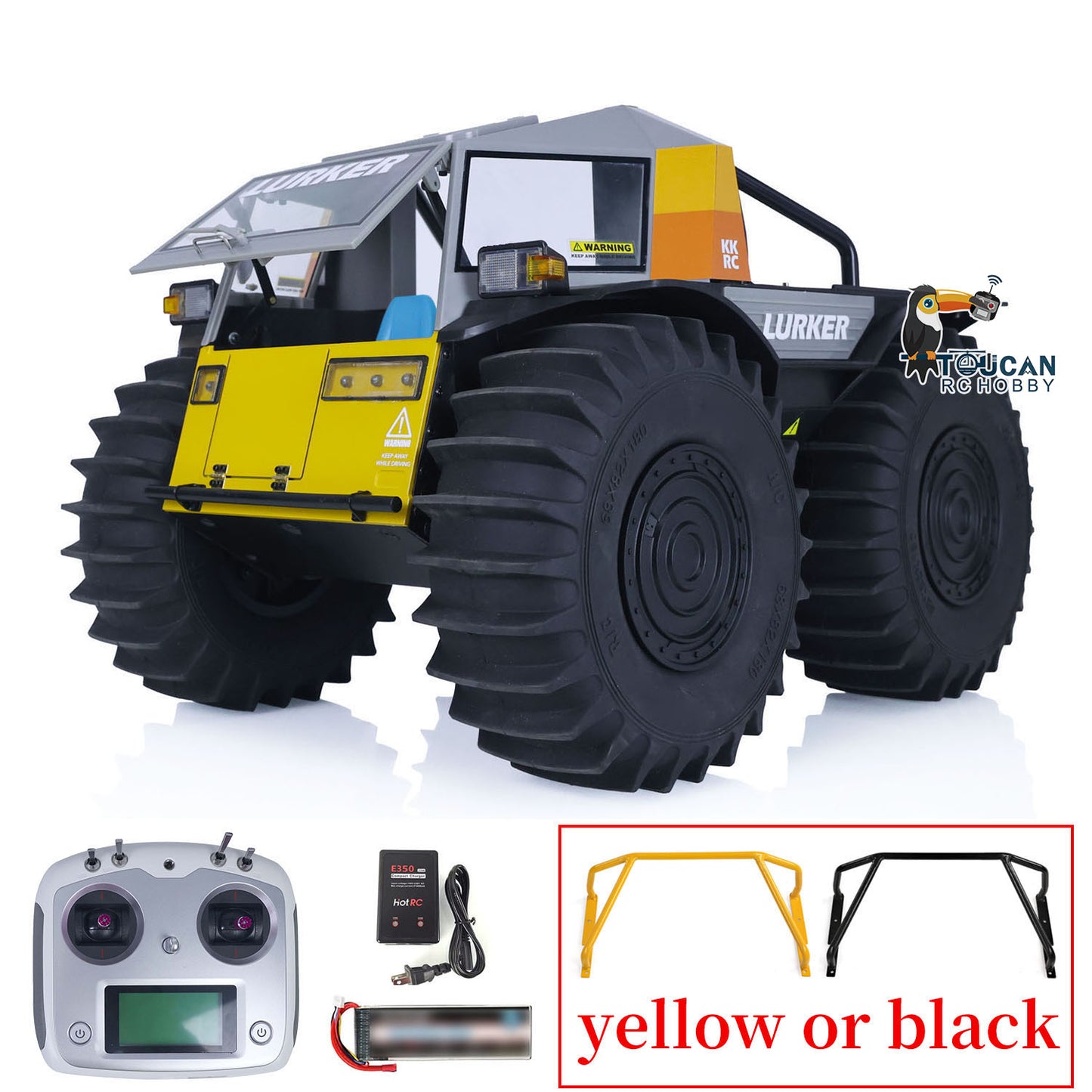 D-E077 1/10 RTR RC Off-road Vehicle All-terrain Amphibious Climbing Car Painted and Assembled With Light Sound System