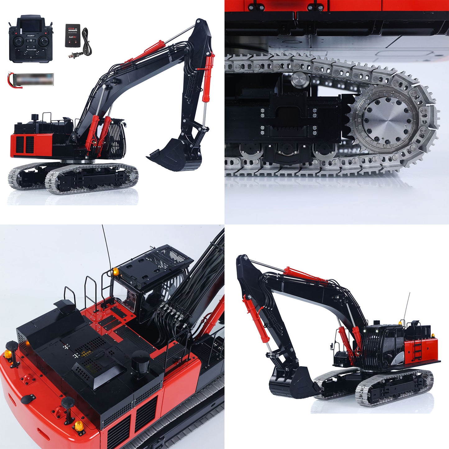 LESU 1/14 Remote Control Hydraulic Excavator Aoue ZX490 RTR CNC Metal RC Digger Car 6CH Valve Constraction Machine Light Sound Paladin PL18EV Lite
