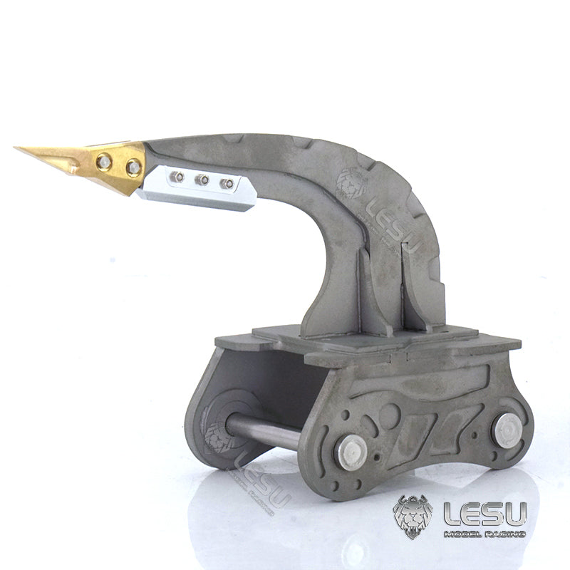Metal Compactor Tree Digging Tool Ripper Bucket Scraper Trailer for 1/14 LESU RC Hydraulic C374 Excavator DIY Model B0001