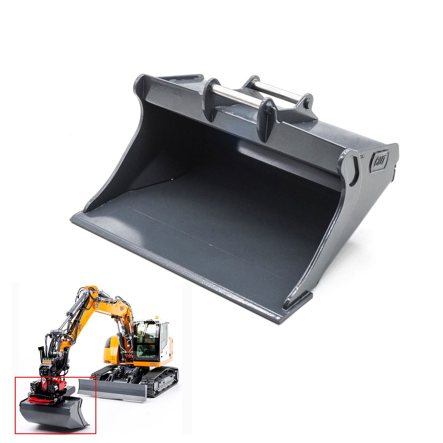 Metal Wide Bucket for LR914 PRO MAX 1/14 Hydraulic RC Excavator Remote Control Digger Construction Machine Flysky Radio Battery Engineering Vehicle