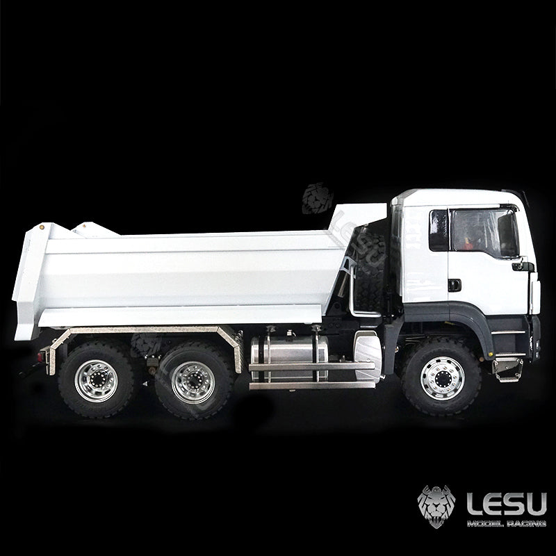 LESU 1/14 6*6 Metal Front Cylinder Hydraulic RC Dumper Truck Tipper Sound LED Light Motor Battery & Radio System & Charger