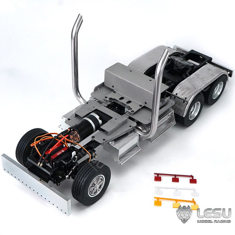 LESU 1/14 Metal 6*6 Chassis King Hauler for RC Tractor Remote Control Truck DIY Hobby Model Servos Motors Differential Lock Axles