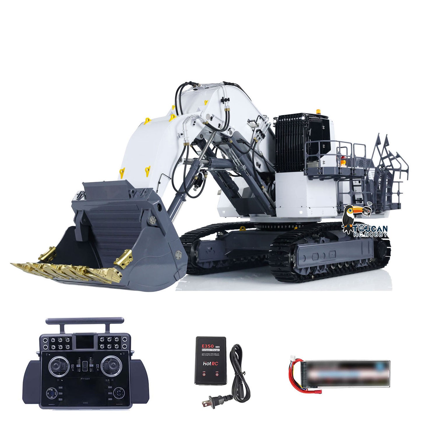 Pre-order LESU 1/14 Heavy Double Pump RC Hydraulic Metal Excavator AOUE 9150 XE Lite Radio Controlled RTR Version Digger Light System