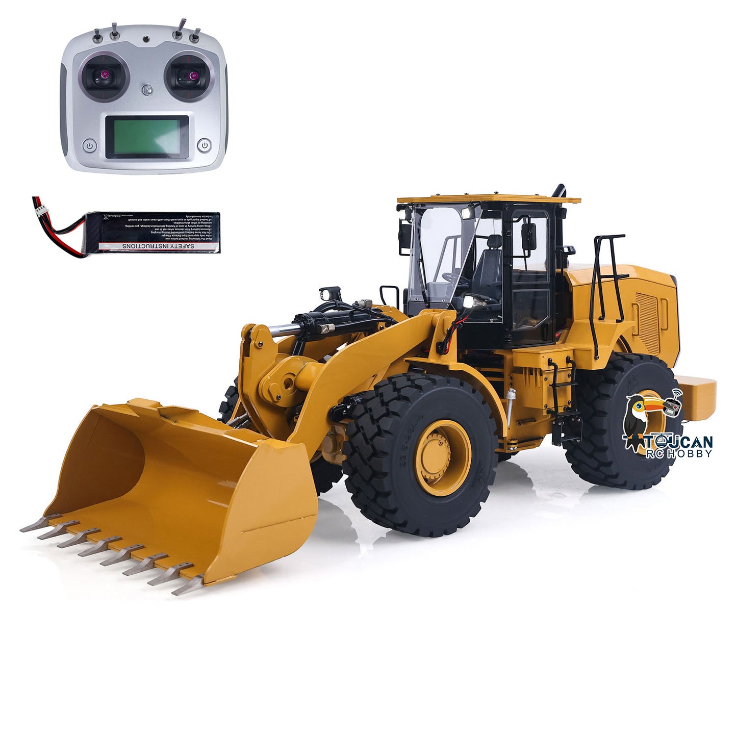 1/12 Metal Remote Control Hydraulic Loader DIM C950 2Speed Grarbox 5CH Valve RC Heavy Machine Model Hobbywing Brushed ESC
