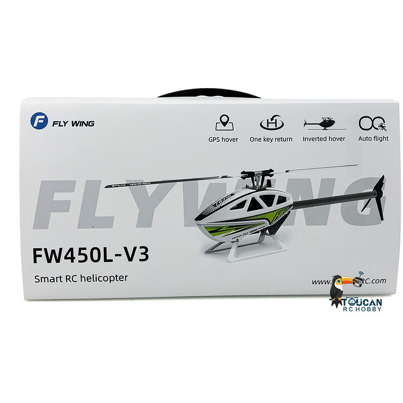 FLYWING 450L V3 Smart RC Helicopter RTF Radio Controlled Model Drone GPS Hover Aerobatic One Key Return Painted 54*32*17CM