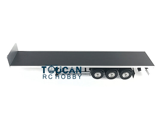 TOUCAN RC Chassis Flatbed Semi Trailer for DIY TAMIYA Model 1/14 Scale Remote Tractor Truck