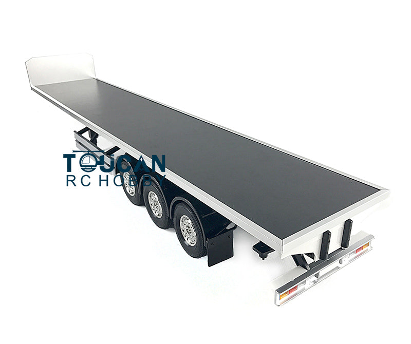TOUCAN RC Chassis Flatbed Semi Trailer for DIY TAMIYA Model 1/14 Scale Remote Tractor Truck