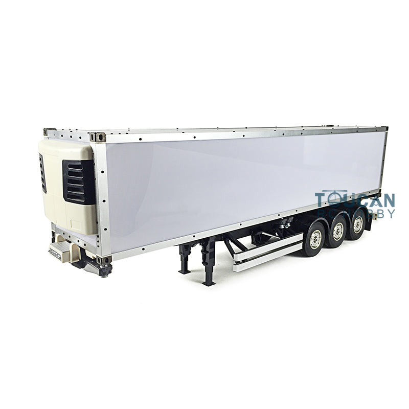 US STOCK Uassembled TOUCAN 1/14 40ft Reefer Semi-trailer KIT 3Axles Chassis Container Tractor Truck