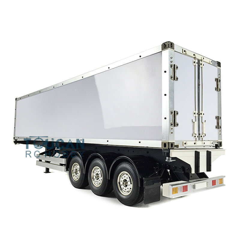 US STOCK Uassembled TOUCAN 1/14 40ft Reefer Semi-trailer KIT 3Axles Chassis Container Tractor Truck