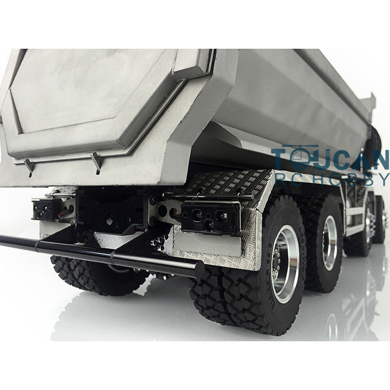 LESU 1/14 Scale 8*8 Front Hydraulic RC Dumper Cylinder Truck Tipper Metal DIY Motor Servo Sound and LED Light System ESC