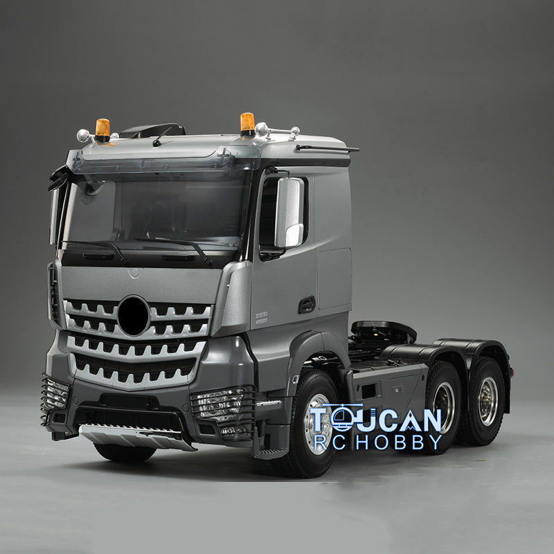 Toucan Hobby Painted 3-Axle 1/14 6*4 Painted RC Tractor Truck Remote Control Trailer Constuction Vehicle Kits DIY Parts Motor