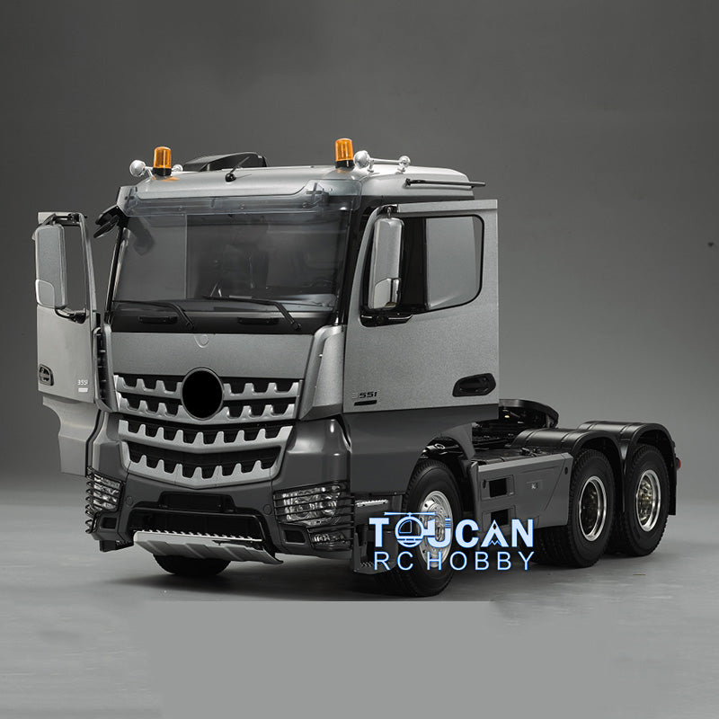 Toucan Hobby Painted 3-Axle 1/14 6*4 Painted RC Tractor Truck Remote Control Trailer Constuction Vehicle Kits DIY Parts Motor