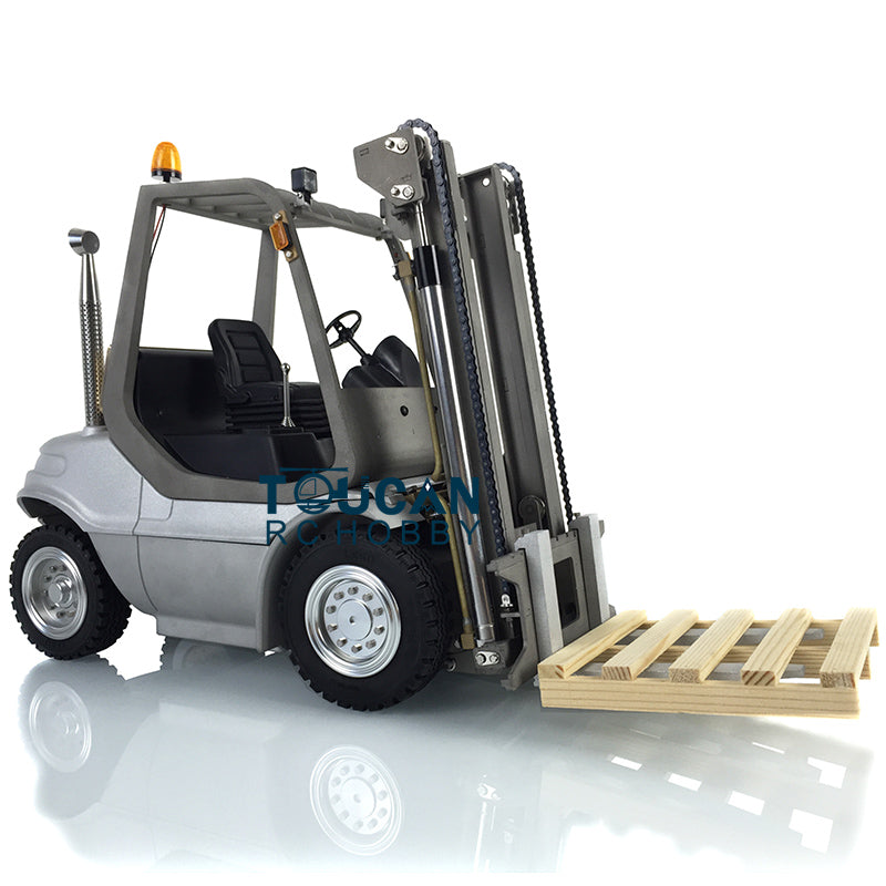 LESU 1/14 RC Forklift Model Transfer Car Truck ESC Horn Motor Unpainted and Unassembled Vehicle Light Sound System DIY Model