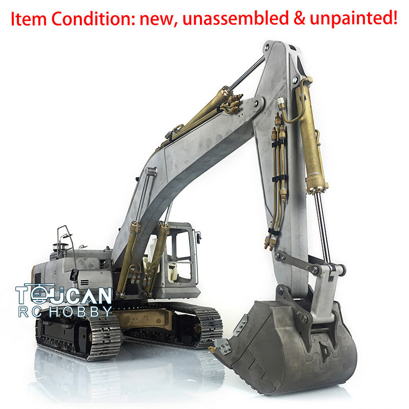 1/14 LESU PC360 Metal RC Excavator Truck Tracks KIT Sprocket ESC Motor Cabin Metal Tracks Grab Grapple Fixed Mount Bucket