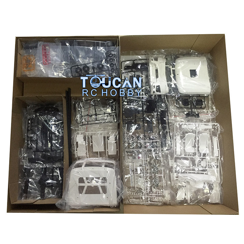 Toucan Hobby 1/14 6*4 Unpainted 3-Axle RC Tractor Radio Contol Truck DIY Car 35T 540 Motor KIT Openable Door Hobby Model