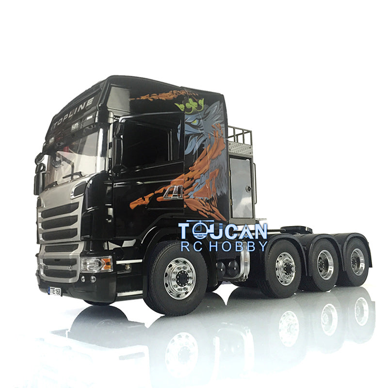 LESU 1/14 8*8 RC Tractor Truck Car Model Painted Metal Chassis W/ Highroof Cabin Set 802C Servo Motor W/O Equipment Rack