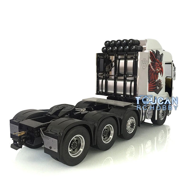 1/14 RC LESU Metal 8*8 Axles Chassis Scania Tractor Truck Hercules Gripen Cabin Painted 2Speed Gearbox Lock Differential Servo